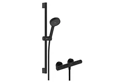 Душовий гарнітур Hansgrohe Activera Select S 65 см EcoSmart із термостатом Ecostat Fine matt black 28876670