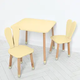 Дитячий столик 04-025BEIGE зі стільцем, бежевий - мініатюра 2