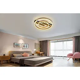 Світильник стельовий Miorro LED Isola з пультом ДУ та APP 80W 500х500х100 мм золото (51-313-015) - мініатюра 8