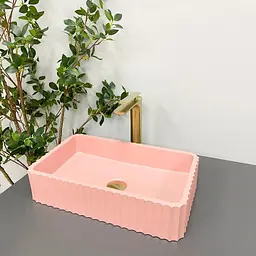 Умивальник VBI Florentia pink matt накладний VBI-015005, Цветной - мініатюра 1