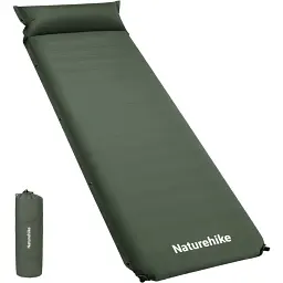 Килимок самонадувний Naturehike з подушкою CNK2450WS020 100мм Dark green