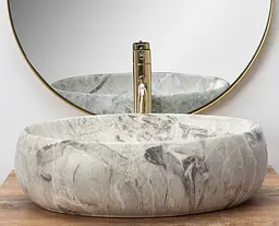 Умивальник Rea Linda 33x48 stone (REA-U1020) - мініатюра 2