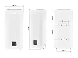 Водонагрівач Mixxus EWH-09080 FLAT WET 80 л, 2,0 кВт, "мокрий" ТЕН, вертикальний, прямокутний, білий (WH0595) - мініатюра 6