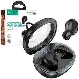 Навушники бездротові Hoco EQ3 Smart True Wireless чорні 6931474798558 - мініатюра 3