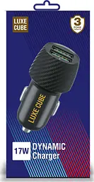 Автомобільний зарядний пристрій Luxe Cube 2USB 17W Чорний (8886668698498) - мініатюра 2