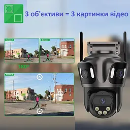 Вулична WiFi камера Besder 85 9Мп 3 об'єктиви Zoom 6-кратний IcSee - мініатюра 9