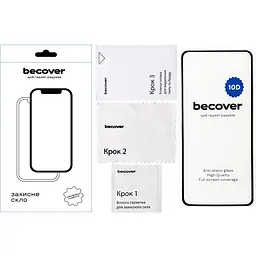 Захисне скло BeCover для Motorola Moto G84 10D Black (712333) - мініатюра 2
