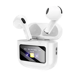 Навушники бездротові Hoco EW73 TWS, TouchScreen, BT5.4, мікрофон, вкладиші, White - мініатюра 3