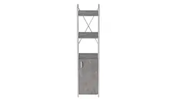 Етажерка 3/34 Ferrum-decor Серії Конект з тумбою 144x34x28 Чорний ДСП Бетон (FRD-104427) - мініатюра 4
