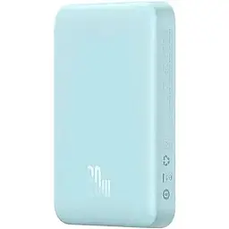 Портативна батарея Baseus Magnetic Mini Wireless Quick Charging 10000 mAh 20W PPCX110103 Blue - мініатюра 3