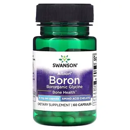 Бор Swanson Albion Boron Bororganic Glycine, 60 вегакапсул