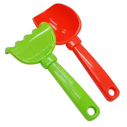 Набір для пісочниці "Латаття №5" Colorplast 1074(Green-Red) лопатка, граблі