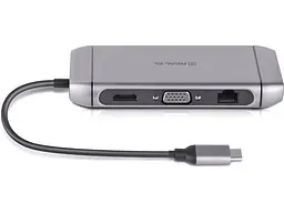 Мультипортовий адаптер REAL-EL CQ-900 Space Grey (EL123110003) - мініатюра 6