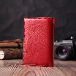 Шкіряний зручний жіночий гаманець у три складання ST Leather 22490 червоний - мініатюра 9