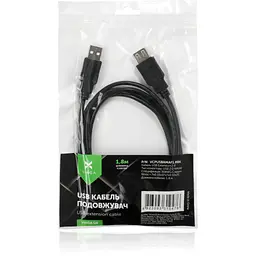 Дата кабель USB 2.0 AM/AF 3.0m Vinga (VCPUSBAMAF3BK) - мініатюра 4
