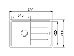 Кухонна мийка Franke Basis BFG 611-78 (114.0565.087) сірий камінь - мініатюра 2