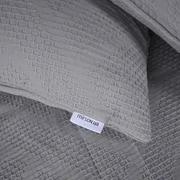 Постільна білизна MirSon №20-02 Waffle Gray 160х220 полуторний Євро (2200011032849) - мініатюра 2