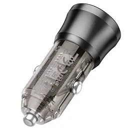 АЗП Borofone BZ25 Journey PD38W (1C/1A) Transparent black