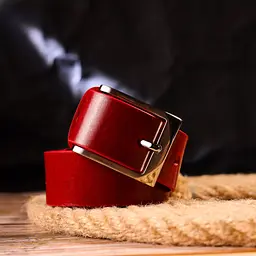 Стильний жіночий ремінь під джинси з натуральної шкіри Grande Pelle 21454 червоний 120 см - мініатюра 10