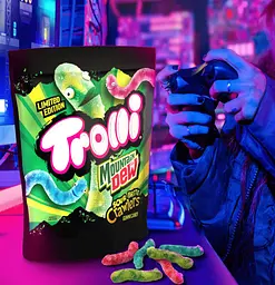 Желейні цукерки Trolli x Mountain Dew Sour Brite Crawlers Gummy Worm Candy 350г - мініатюра 7