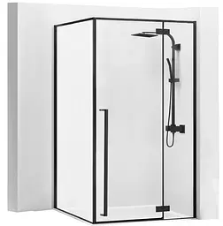 Душова кабіна Rea Fargo 80x100 black REA-K6950, Чорний, Універсальна, прозорий
