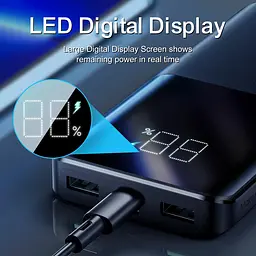 УМБ Joyroom 10000mAh 22,5W PD,QC3.0, 2xUSB-A, USB-C In/Out, Micro USB in, Black - мініатюра 3