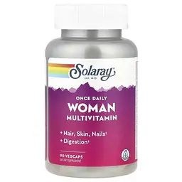Витамины для женщин Once Daily Woman Multivitamin 90 капсул Solaray vit0006219