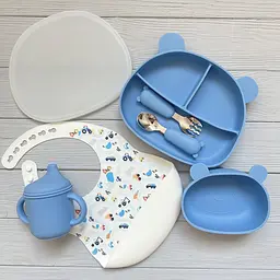 Набір силіконового посуду Ведмедики BPR img_e1782 ведмедик K52 Powder Blue