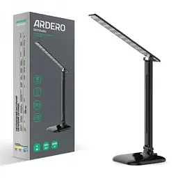 Світлодіодний настільний світильник Ardero DE1725ARD 9Вт 6500K чорний