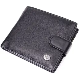 Горизонтальне чоловіче портмоне з натуральної шкіри ST Leather 22487 чорний - мініатюра 5