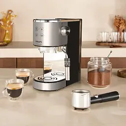Кавоварка ріжкова Krups Virtuoso+ Tamping System 1 л сіра (XP499EE0) - мініатюра 15