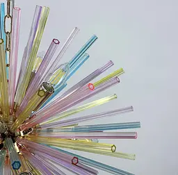 Люстра SPUTNIK non-ferrous з скляними паличками | Арт. MD 9065 GD | Line F - мініатюра 2