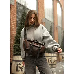 Велика жіноча поясна сумка бананка Sambag 38х21 см sum0027235