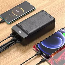 Зовнішній акумулятор Power bank XO PR159 60000mAh PD22,5W + швидке заряджання батарея заряджання Чорний - мініатюра 4
