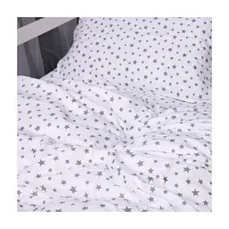 Постільна білизна MirSon 016 White Stars Фланель 143х210 полуторний (2200009652103) - мініатюра 4