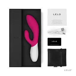 Вібратор-кролик LELO Ina Wave 2 Cerise, манливий рух стовбура + вібрації - мініатюра 2