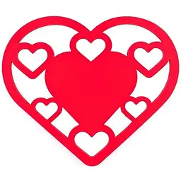 Підставка силіконова Gipfel Amour 20х17 см червона (0296)