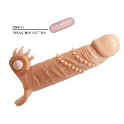 Насадка на пеніс Pretty Love LyBaile Penis extended Sleeve Connor 17 см тілесний - мініатюра 3
