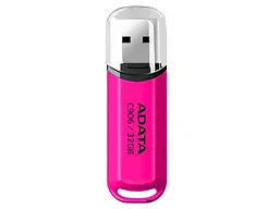 USB флеш накопичувач ADATA 32 GB C906 USB 2.0 Pink (AC906-32G-RPP) - мініатюра 2
