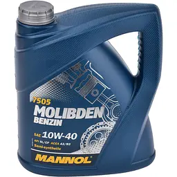 Автомобільна моторна олива MANNOL 10w-40 MOLIBDEN BENZIN 4л MN7505-4