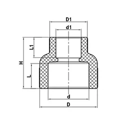Муфта редукційна ВВ Koer 75x50 PPR K0209.Pro KP2574 - мініатюра 3