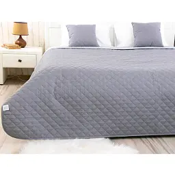 Покривало Руно двостороннє декоративне Grey 150x212 см сіре з ромбами - мініатюра 3