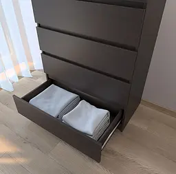 Комод в спальню MebelStar Нео 4Ш 80x43x98 см Венге темний (MBS-1076) - мініатюра 3