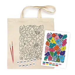 Екосумка-розмальовка, Funny Flowers , бавовна 220 г/м2, 38х42см, ROSA Talent