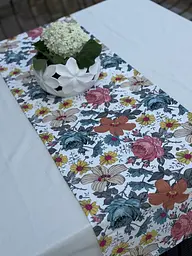 Ранер доріжка Ecotton DUCK 45x170 см для обіднього столу водовідштовхувальна в квітках (25123) - мініатюра 7