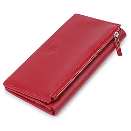 Шкіряне містко жіноче портмоне Grande Pelle 11550 червоний - мініатюра 5
