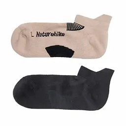 Низькі шкарпетки Naturehike NH21FS014 2 пари (Бежові + чорні) розмір М (36-39)