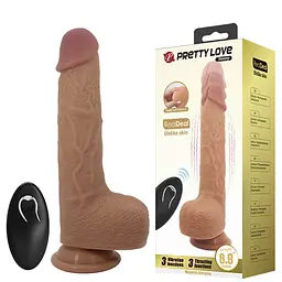 Вібратор на присосці PRETTY LOVE - Tommy 8,9'' Light Brown, 3 vibration functions 3 PRETTY LOVE BW-008113W 98740