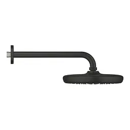 Верхній душ з душовим кронштейном 286 мм, 1 режим струменя Grohe Tempesta 210 1022182430, Чорний матовий - мініатюра 3