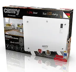 Обігрівач скляний конвектор з дистанційним керуванням Camry CR 7721 LCD - мініатюра 5